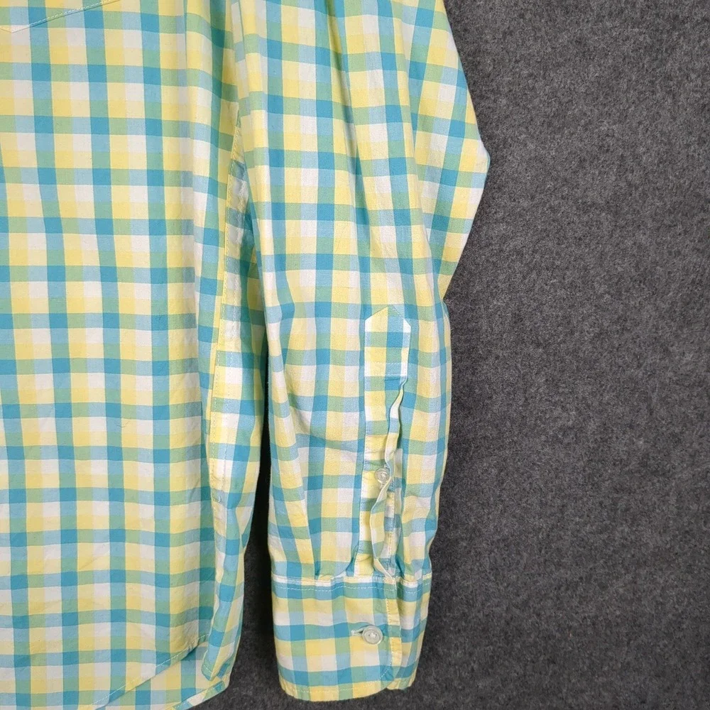 J. Crew Slim Fit Flex Washed Gingham Button Down Shirt Men's Size‎ S